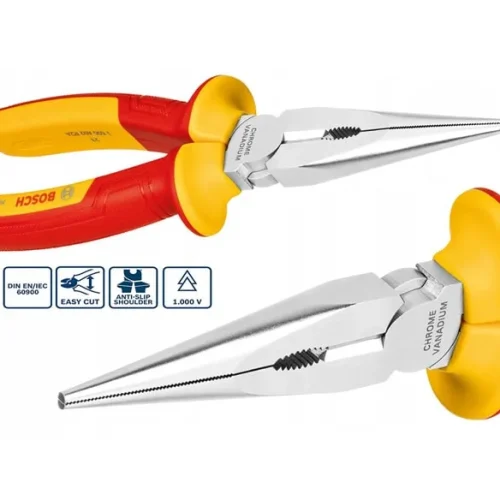 Kìm mũi nhọn cách điện Bosch VDE 200mm chi tiết