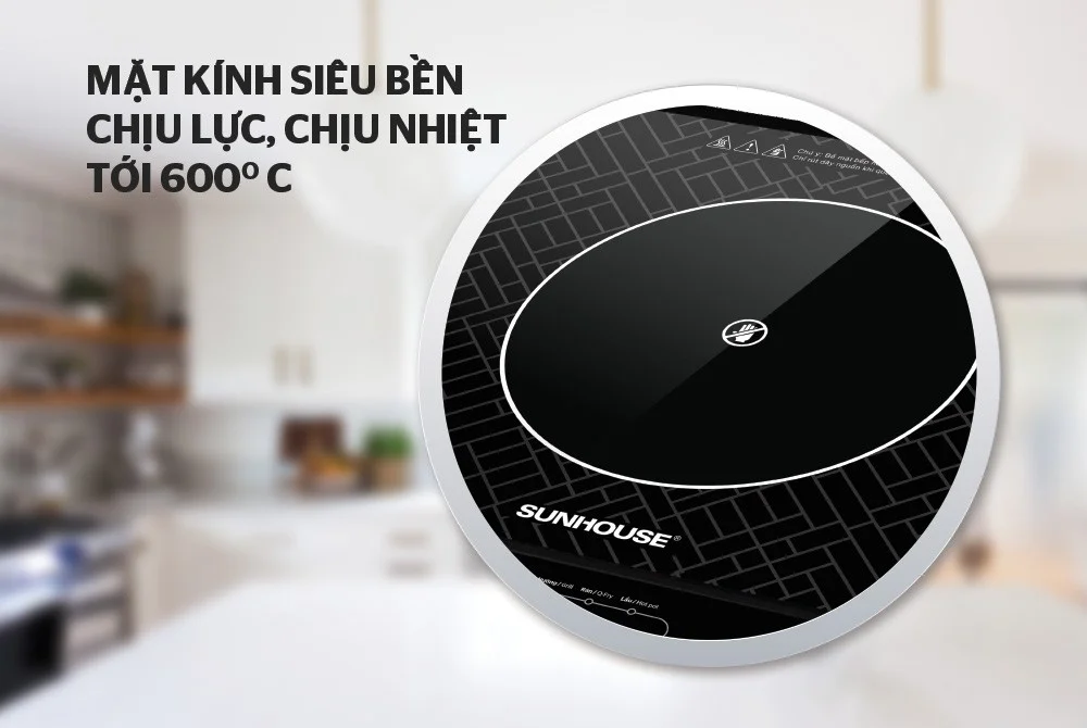 Mặt kính cường lực bếp hồng ngoại cơ SUNHOUSE SHD6011