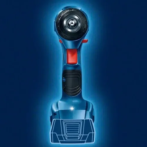 Mặt trước tay cầm máy khoan pin Bosch GSB 180 LI bộ 41 món