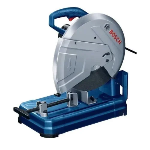 Máy cắt sắt Bosch GCO 14-24 với lưỡi cắt và bàn kẹp phôi