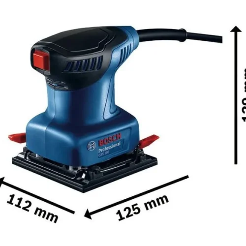 Máy chà nhám rung Bosch GSS 140 kích thước