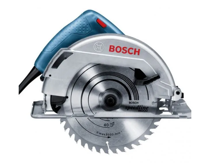 Máy cưa đĩa Bosch GKS 130 kèm lưỡi cưa nhìn từ bên trái