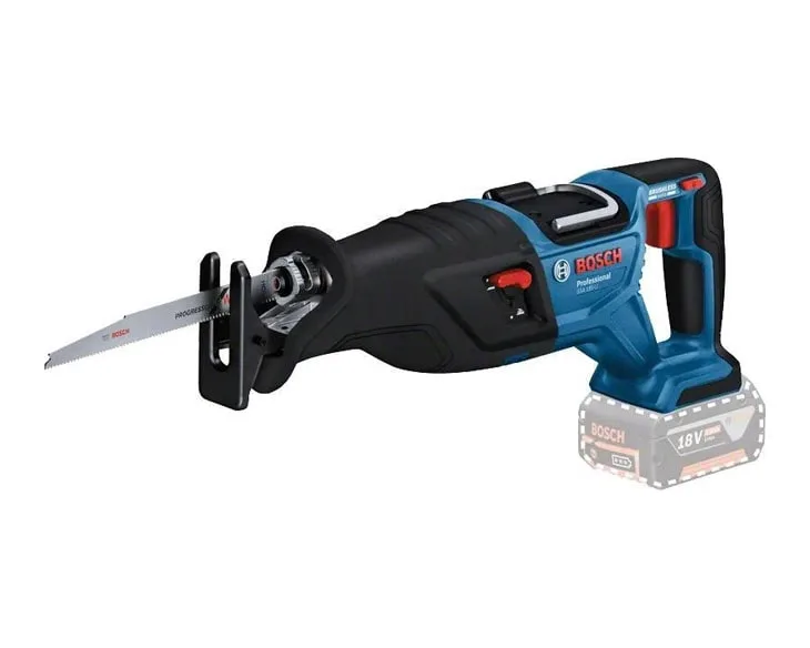 Máy cưa kiếm dùng pin Bosch GSA 185-LI SOLO với lưỡi cưa, chưa kèm pin