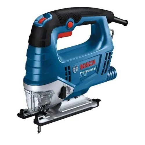 Máy cưa lọng Bosch GST 750 màu xanh có đế cưa