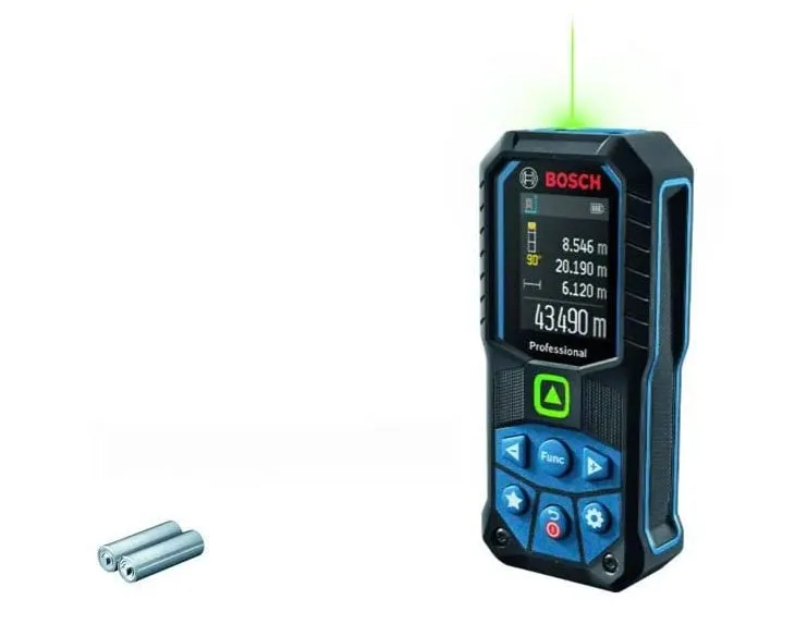 Máy đo khoảng cách laser tia xanh Bosch GLM 50-23 G mặt trước