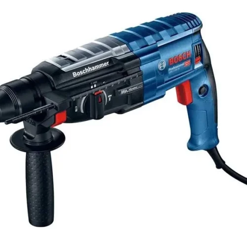 Máy khoan búa Bosch GBH 2-28 DV góc nghiêng bên trái kèm tay cầm phụ