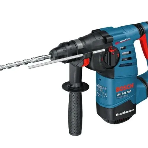 Máy khoan búa Bosch GBH 3-28 DRE góc nghiêng bên trái kèm tay cầm phụ