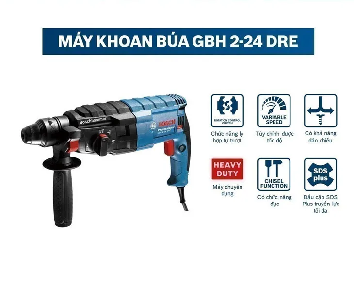 Máy khoan búa điện Bosch GBH 2-24 DRE