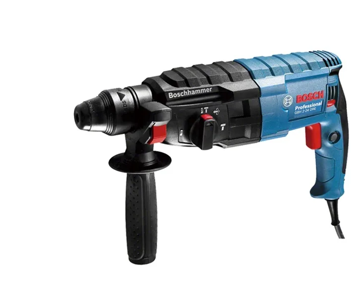 Máy khoan búa điện Bosch GBH 2-24 DRE góc nghiêng bên trái kèm tay cầm phụ