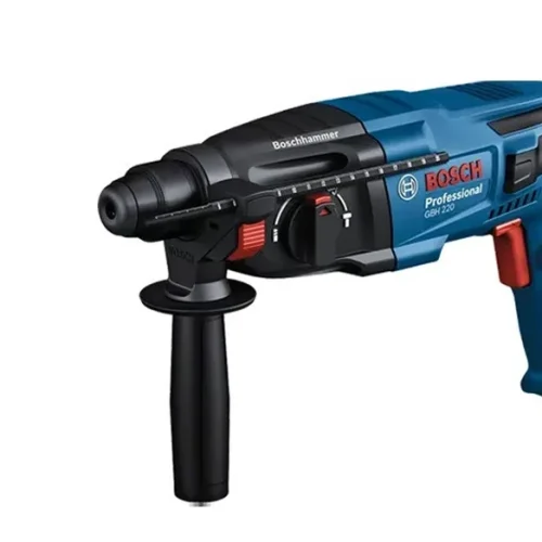 Máy khoan búa điện Bosch GBH 220 góc nghiêng bên trái kèm tay cầm phụ