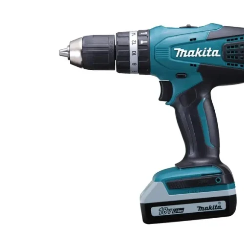 Máy khoan búa pin Makita HP457DWE10 góc nghiêng bên trái