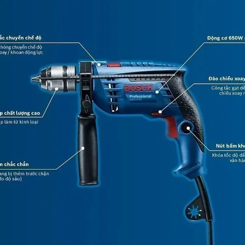 Máy khoan động lực Bosch GSB 13 RE bộ 100 món chi tiết