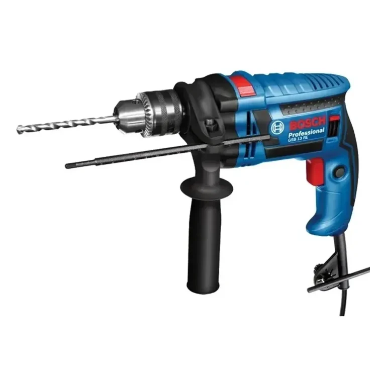 Máy khoan động lực Bosch GSB 13 RE kèm tay cầm phụ góc nghiêng bên trái