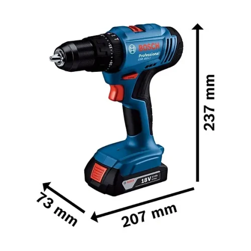 Máy khoan động lực Bosch GSB 183 LI 2 pin kích thước 237mm