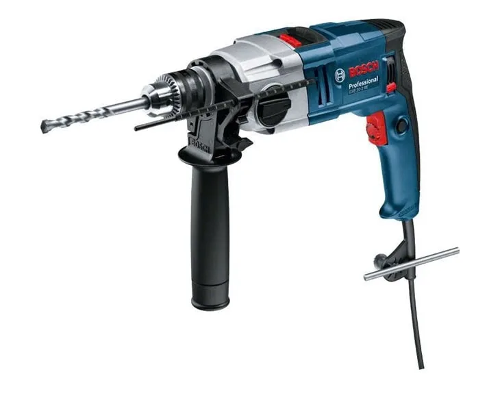 Máy khoan động lực Bosch GSB 20-2 RE góc nghiêng bên trái kèm tay cầm phụ
