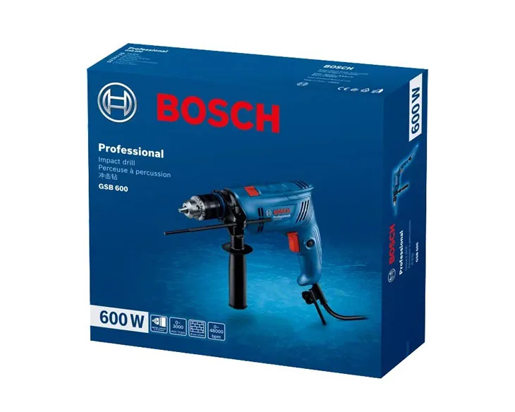 Máy khoan động lực Bosch GSB 600 trong hộp sản phẩm