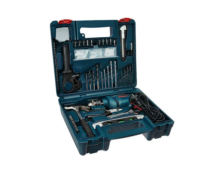 Máy khoan động lực Bosch GSB 600 kèm phụ kiện trong hộp mở