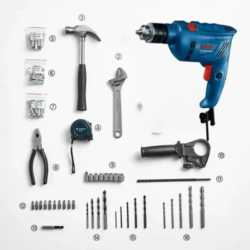 Máy khoan động lực kèm phụ kiện Bosch GSB 600 trọn bộ phụ kiện