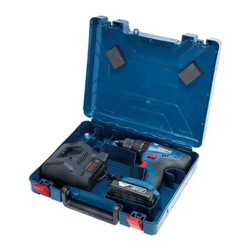 Máy khoan động lực pin Bosch GSB 183-LI trong hộp đựng mở