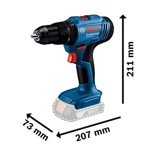 Máy khoan động lực pin Bosch GSB 183-LI kích thước 211mm