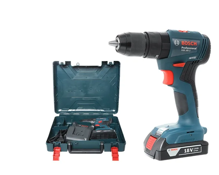 Máy khoan vặn vít pin Bosch GSB 185-LI 1 pin kèm hộp đựng và sạc