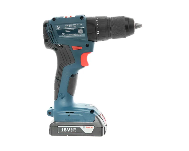 Máy khoan vặn vít pin Bosch GSB 185-LI 1 pin mặt nghiêng