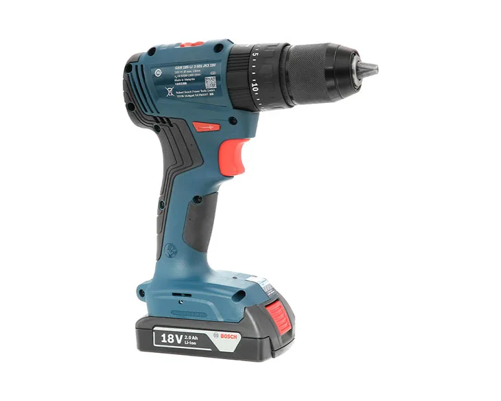 Máy khoan vặn vít pin Bosch GSB 185-LI 1 pin mặt trái
