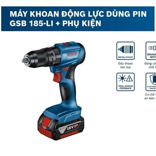 Máy khoan vặn vít pin Bosch GSB 185-LI 1 pin