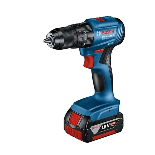 Máy khoan vặn vít pin Bosch GSB 185-LI kèm phụ kiện góc nghiêng bên trái