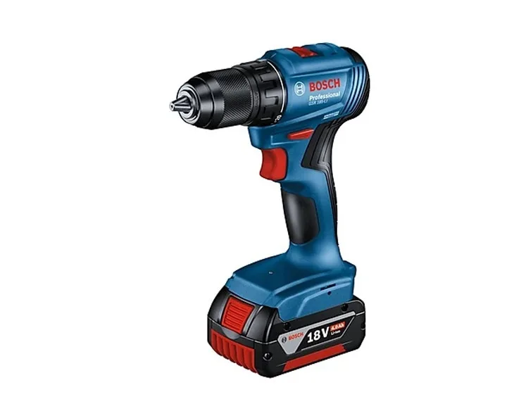Máy khoan vặn vít pin Bosch GSR 185-LI một pin góc nghiêng bên trái