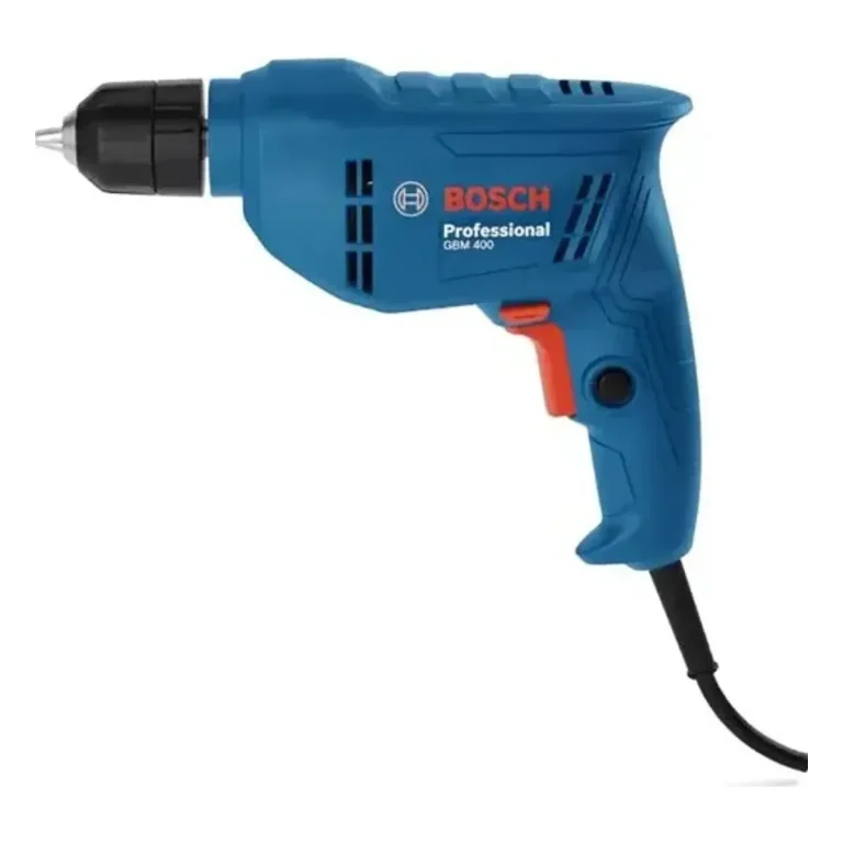Máy khoan xoay Bosch GBM 400 màu xanh nhìn nghiêng bên trái