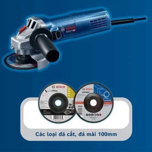 Máy mài góc Bosch GWS 750-100 với lưỡi cắt đá cắt