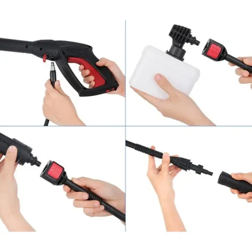 Máy phun xịt rửa áp lực cao Bosch AQT125 lắp đặt phụ kiện