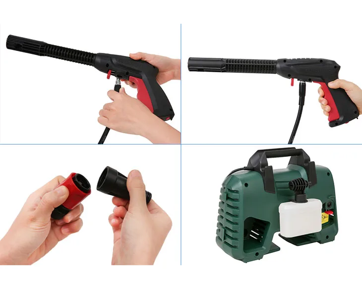 Máy phun xịt rửa áp lực cao Bosch Easy Aquatak 120 lắp đặt phụ kiện