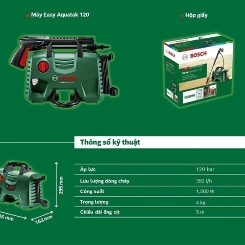 Máy phun xịt rửa áp lực cao Bosch Easy Aquatak 120