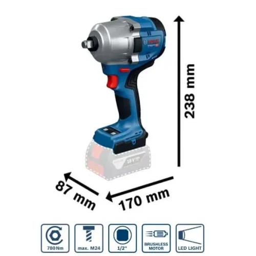 Máy siết ốc bu lông dùng pin Bosch GDS 18V-780