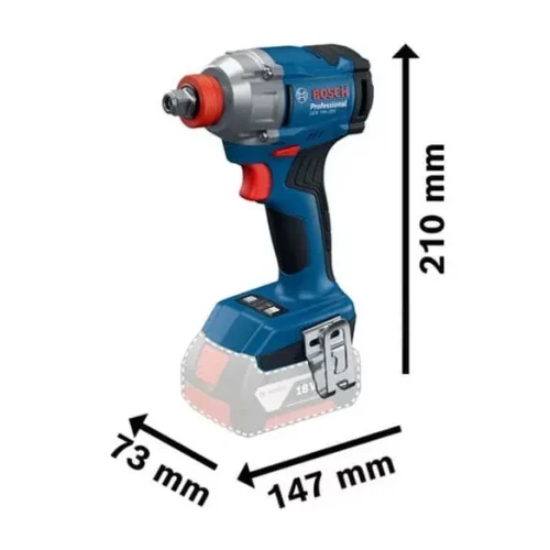 Máy vặn vít động lực pin Bosch GDX 18V-285 kèm kích thước