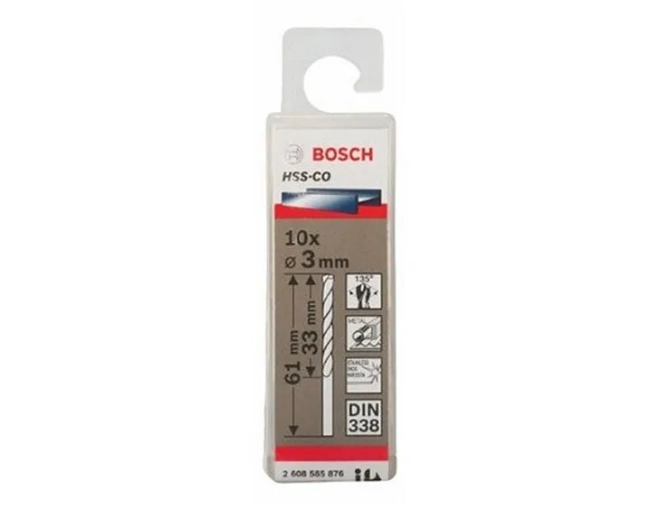 Mũi khoan Inox Bosch HSS-CO 3mm (Bộ)