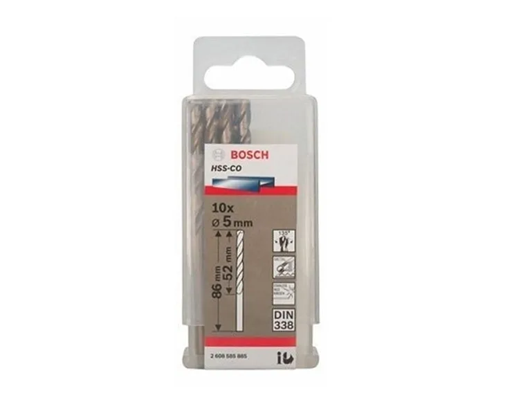 Mũi khoan Inox Bosch HSS-CO 5mm (Bộ)