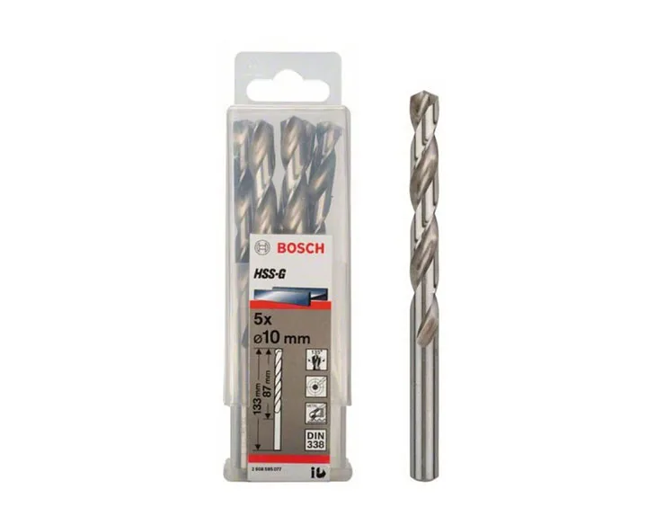 Mũi khoan sắt Bosch HSS-G 10.0mm (Hộp 5 mũi)