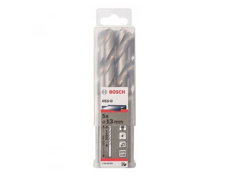 Mũi khoan sắt Bosch HSS-G 13.0mm (Hộp 5 mũi)