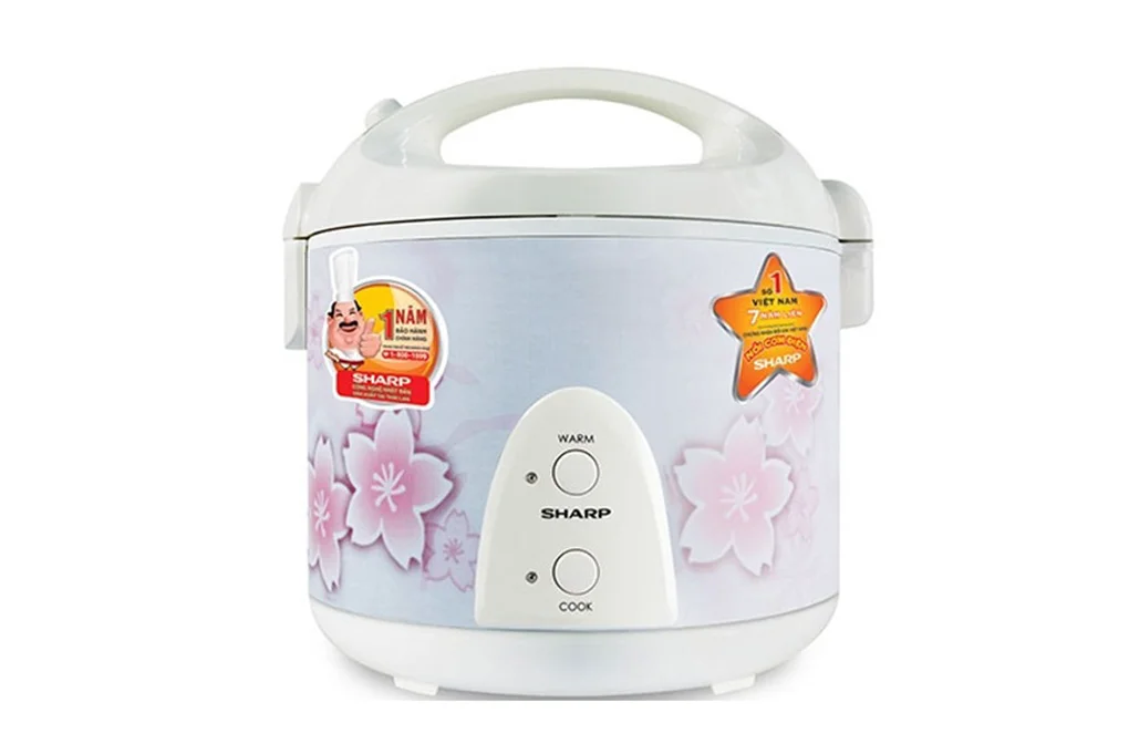 Nồi cơm điện Sharp KS-N192ETV SP 1.8 lít màu trắng hoa văn