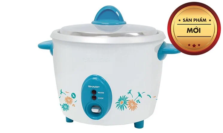 Nồi cơm điện Sharp KSH-D11V 1,1 lít nắp rời màu trắng xanh