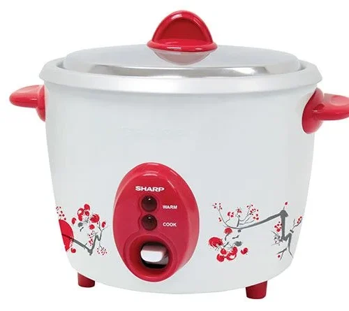 Nồi cơm điện Sharp KSH-D11V 1.1 lít nắp rời màu trắng đỏ