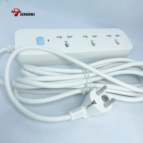 Ổ cắm điện Gongniu N1030 3 lỗ 1 công tắc 2500W kèm dây nguồn