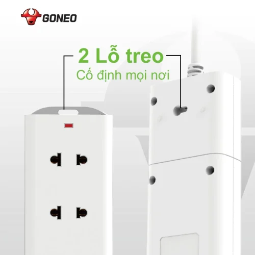 Lỗ treo cố định trên ổ cắm điện Gongniu V1040