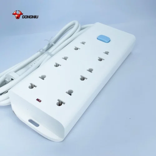 Ổ cắm điện Gongniu V1060 1 công tắc 6 lỗ 2500W góc chéo từ trên