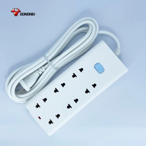 Ổ cắm điện Gongniu V1060 6 lỗ 1 công tắc kèm dây nguồn