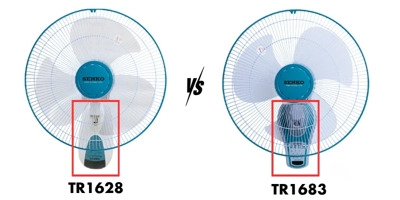 So sánh quạt Senko TR1683 và TR1628