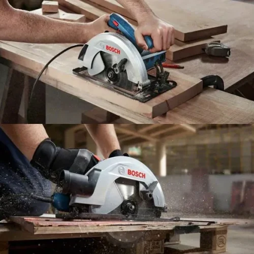 Sử dụng máy cưa đĩa Bosch GKS 130 cắt ván